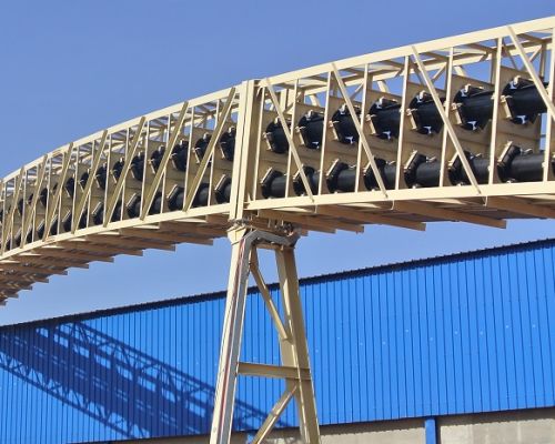 Rörbandstransportör för bulkmaterial